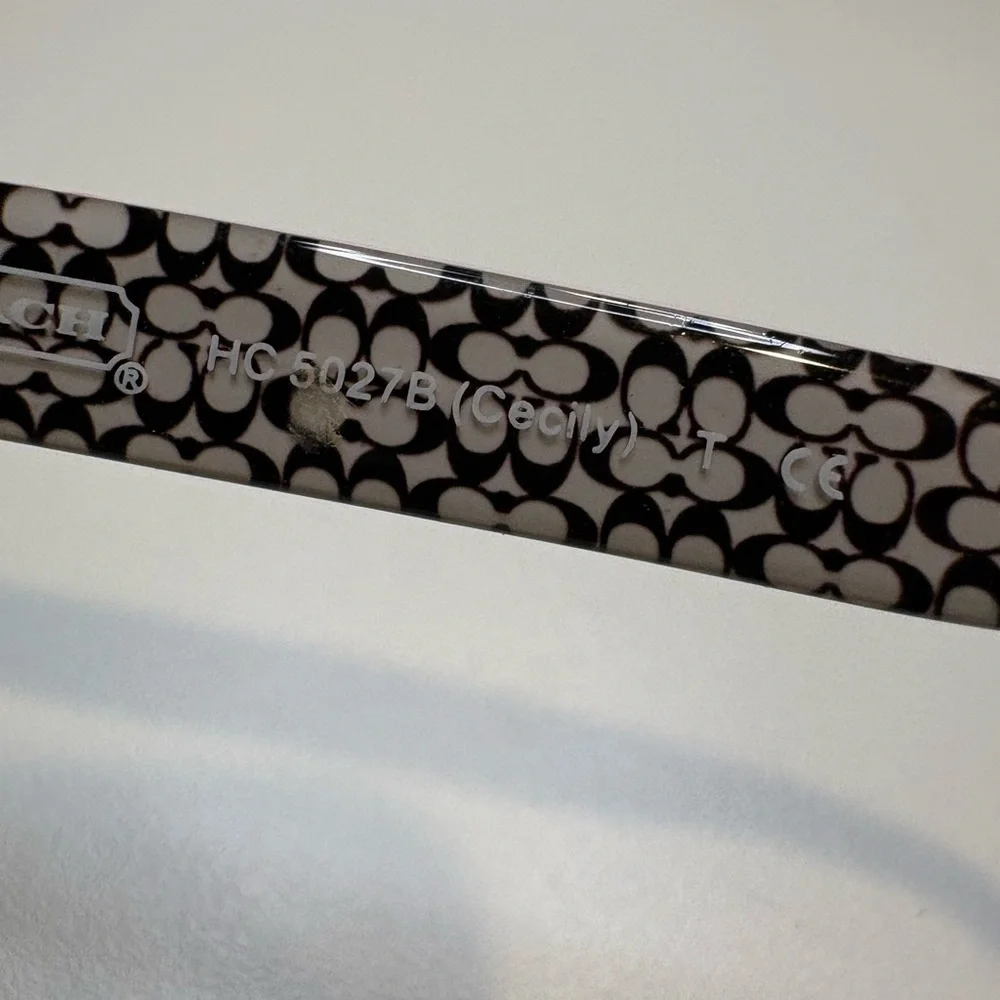 COACH GLASSES HC5027B (Cecily)9081(Dark Silver/Black) 52•17•135 COACH EYEGLASSES